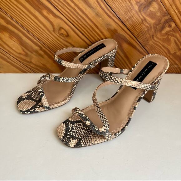 Steve Madden Jerri Leather Heel Snake Print Multi - Picture 5 of 8